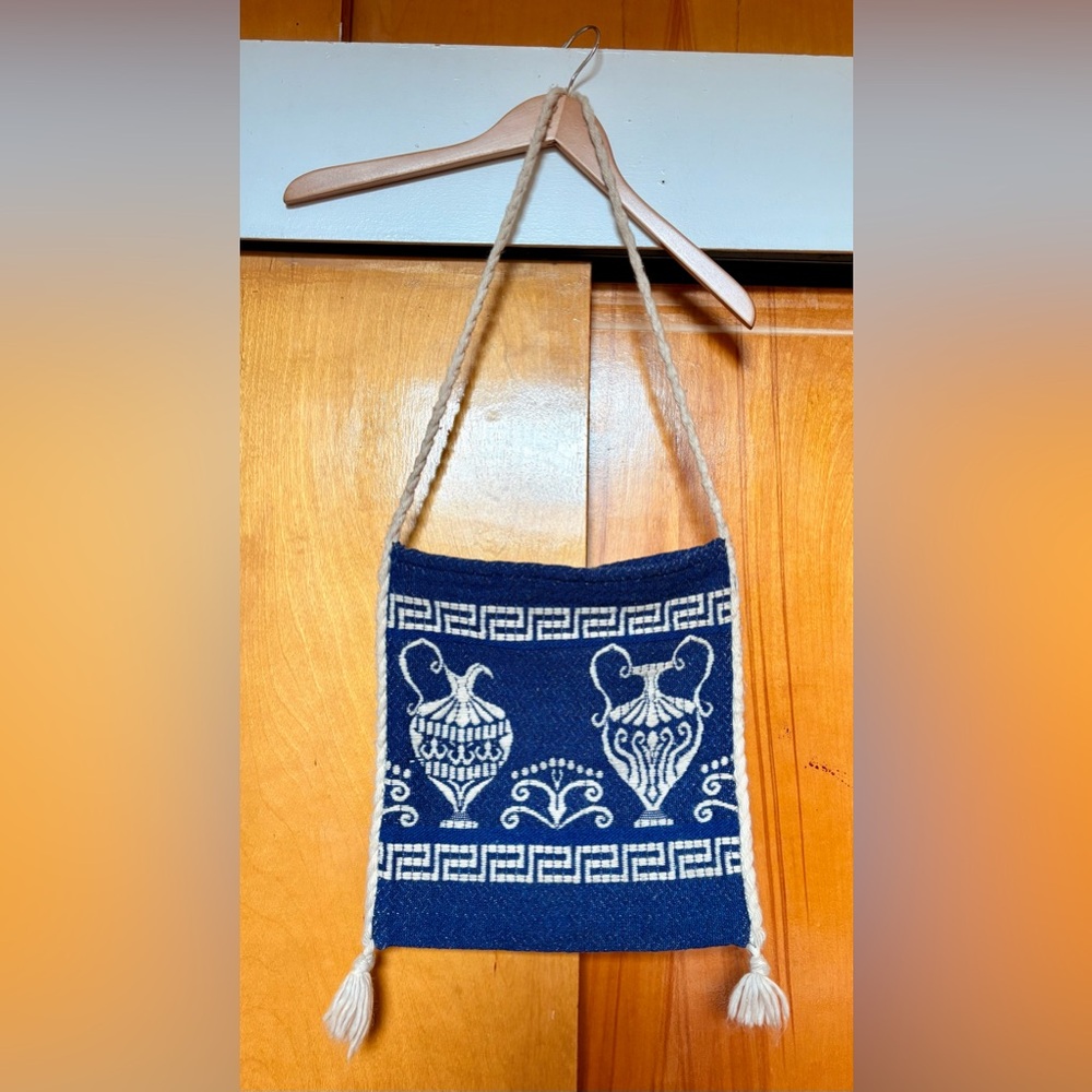 Vintage Greek Handcrafted Woven Women's Shoulder Bag